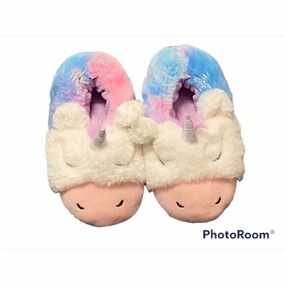 NWOT Little Girl's Sz 13 Adorable Comfy Unicorn Slippers - Picture 2 of 3